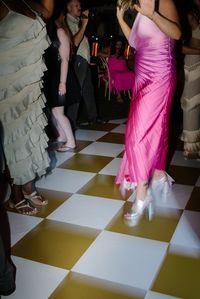 checkered wedding dance floor — film photographer Gabbie Burseth