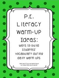 P.E. Literacy Warm-Up Ideas