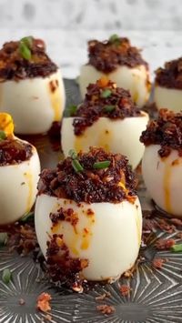 Ellen | Keto Lifestyle 💕’s Instagram post: “🔥Hot Chili Deviled Eggs All I have to say is try this one yall… this hot chili oil is going on everything I eat— it’s insane 🤌🏼😍…”