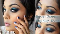 blue green smoky eyes