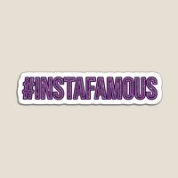 #instafamous purple hashtag design glitter pattern magnet. Great social media gifts for #instagram lovers and influencer. Funny, cool and cute trendy and girly internet style accessories.