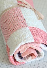 Simple Checkerboard Pink Patchwork Quilt - Diary of a Quilter - a quilt blog