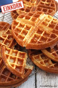 How can Belgian waffles possibly get any better you ask? By making them with einkorn flour, that’s how! The instructions are easy to follow and you can even freeze the extras to enjoy later. No einkorn flour? No worries! You can make homemade waffles using traditional AP flour.