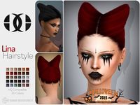 The Sims Resource - Halloween 2023 - Lina Hairstyle