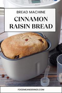 This Bread Machine Cinnamon Raisin Bread is simple to make- add the ingredients and your bread maker does all the work! Serve it for breakfast, a snack or use it as a bread for French toast!