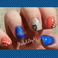 Boise State Broncos Nails by NailsdidbyAJ on Instagram BSU Blue and Orange College Football Broncos