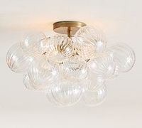 Cooper Glass Bubbled Flush Mount (18")