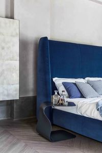 double bed with upholstered headboard | 'Basket Plus', designed by Mauro Lipparini for Bonaldo