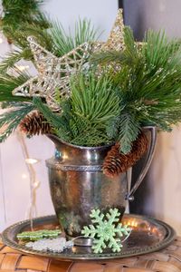 How to Decorate with Vintage Silver for a Sparkly Christmas - Pinecone Cottage Retreat