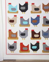 A Chicken Quilt on White | Cluck Cluck Sew | Bloglovin’