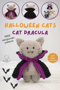 Cat Dracula amigurumi free pattern