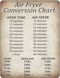 Air Fryer Conversion Chart Sticker, Air Fryer Cooking Time Chart, Kitchen Conversion Chart Oven Sticker, Quick Reference Guide Air Fryer Accessories : Amazon.co.uk: Home & Kitchen