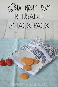 Sew Your Own Reusable Snack Packs - These are so smart for kids for school! - Click for tutorial!