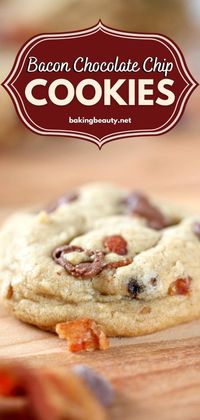 These are the best bacon chocolate chip cookies that you'll definitely love! Sweet “meats” salty in these ultra chewy cookies bursting with sweet chocolate chips and smoky bacon. Don't miss these easy chocolate chip cookies!