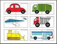 Transportation Puzzle Cards freebie