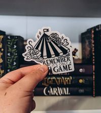 Caraval Inspired Clear Sticker Bookish Sticker Booktok Sticker Bookworm Sticker Legend Sticker Remember It's Only a Game - Etsy