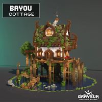 Graysun | Minecraft Content Creator on Instagram: "Minecraft - Bayou Cottage🪴🛖 This build was designed with @mrmattranger ___________________________________________ Save this post for later! _________________________________________ 👥️️ - Follow me @graysun.builds 📩 - Save for later 🗣 - Tag someone you would build this with ________________________________________ My builds are available for downloads on Patreon. You can find the link on my bio. ________________________________________