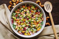 Broccoli Cashew Salad with Apples, Pears, and Cranberries