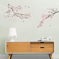 Amazon.com: ufengke Flower Peach Blossom Wall Stickers Tree Branch Wall Decals Art Decor for Bedroom Living Room : Tools & Home Improvement