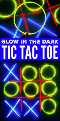 Glow in the Dark Tic Tac Toe can be played indoor or outdoors. This Tic Tac Toe game I made using Dollar Tree supplies. Give it a try today. #tictactoe #passion4savings #game #indoors #outdoors #DIY #glowstick #fun #summer #easy #forkids