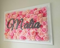 Baby Name Sign Floral Wall Floral Nursery Name Sign Floral | Etsy