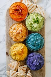 Rainbow Hummus Dip (All Natural) | Vega Recepten