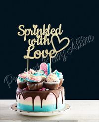 Sprinkled With Love Cake Topper, Baby Shower Cake Topper - Etsy