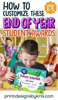 Celebrate your class at the end of kindergarten with editable bookmark awards! 30 unique awards — one for every student! | printable awards for kids | kindergarten end of school year party | creative gifts for students | unique gift ideas for students | classroom party | kindergarten graduation #kindergarten #giftidea #endoftheyear #awards #printable #teacherspayteachers