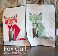 Free Fox Quilt Pattern.  Omg I need to make this, adore foxes.  Quilting | free pattern | DIY | Craft work                                                                                                                                                    Found on shwinandshwin.com