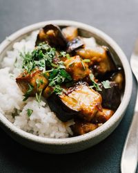 EGGPLANT + TOFU WITH SWEET-HOT CHILI GLAZE — Sprouted Kitchen