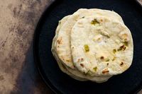 Hatch chile flour toritllas