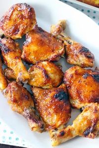 This recipe uses only TWO INGREDIENTS - barbecue sauce and chicken (plus a little olive oil, salt, and pepper) - to make the crispiest, most perfectly glazed, sweet, sticky, and tender barbecue baked chicken you will ever have.