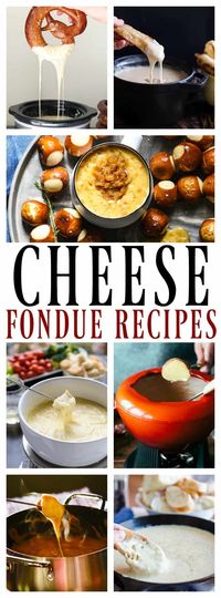 13 FESTIVE CHEESE FONDUES - From Gouda to Swiss & Cheddar to Provolone, we have them all colliding into one pot of gooey, melted deliciousness.