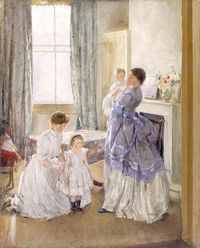 Preparing for the Walk, 1908 by Philip Connard (English 1875-1958)