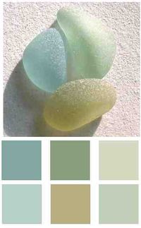 Probably the best colors you'll find at the beach - beach glass hues! #color