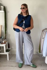 M&S linen trousers outfit!  Follow my shop @madisoneley on the @shop.LTK app to shop this post and get my exclusive app-only content!  #liketkit #LTKuk #LTKsummer #LTKmidsize @shop.ltk