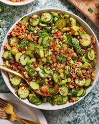 Crispy Rice Salad With Lemon Tahini Dressing - Kalejunkie