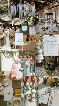 Sage green and cream wedding color scheme for simple and elegant ceremony and venue!