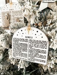 Stunning Luke 2 Bible Scripture Verses Nativity Christmas Ornament and Shelf Sitter w/ Easel Laser Cut Digital File | Birth of Jesus | Christ | Savior | Vintage Bible SVG | Keepsake Ornament | Bible Verse | Bethlehem | Manger DIGITAL FILE INFO: Dimensions and Details- 4.15"x 3.9" and 8"x 7.5" but can be scaled to any size. ________________________________________________________________________________________________________________________________ You will receive 2 SVG files with the ornament