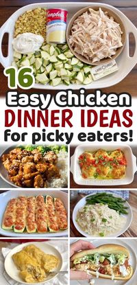 A list of the best quick, easy, and cheap chicken dinners! Everything from delicious casseroles to simple slow cooker meals. If you've got picky kids at home who are always hungry, you've got to add this round up of chicken dinners to your weekly meal plan. They are all wonderful for busy school nights, and they are all made with very few ingrdients that are effortless to toss together. A few healthy recipes as well as some serious comfort foods!