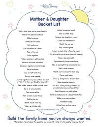 I vote yes for quality mother daughter time, so the ideas for this Mother-Daughter Bucket List are fabulous mother daughter date ideas for special bonding. Develop a signature cookie recipe, learn car maintenance, and explore unforgettable family activities for any budget. Create meaningful family memories. Click for seasonal bucket list ideas, and enhance your mom and me bond with these timeless mother-daughter date ideas.