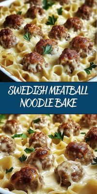 This Swedish meatball noodle bake combines tender meatballs, creamy sauce, and egg noodles for a hearty and comforting casserole. It’s the perfect dish for family dinners, blending the classic flavors of Swedish meatballs with a baked twist.