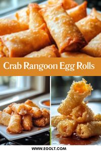 Dive into the flavors of these Irresistible Crab Rangoon Egg Rolls! Filled with creamy cream cheese and tender crab meat, they are wrapped in a crispy golden exterior that makes them perfect for any gathering. Whether you serve them as appetizers or snacks, these egg rolls are guaranteed to impress your guests. Plus, with easy-to-follow steps, you can recreate this restaurant favorite right at home. Get ready to elevate your cooking skills and treat your taste buds!