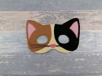 Check out this item in my Etsy shop https://www.etsy.com/uk/listing/547174480/cat-mask-felt-cat-mask-calico-cat-cat