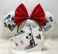 "✅If you order child size please indicate child's age with a note or message me child's age. ❤️Ears band is light weight and very comfortable to wear with high quality craftmanship. ❤️Bow charm could be a little different with different character theme. ✔️Unique One of a kind High-end Designer face mask. ✔️Well made DURABLE mask with double stitching all around. ✔️FAMILY HOMEMADE cotton masks are beautiful HIGH END in quality with 3-LAYER and filter sewn inside. 100% made in USA. ✔️FREE - $2 adj