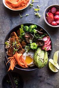 Superfood Bibimbap with Crispy Tofu.