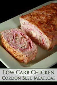 Low Carb Chicken Cordon Bleu Meatloaf