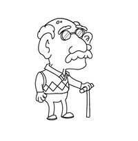 old man Coloring Pages | Old man