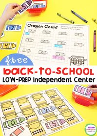 Independent and Low-Prep Back to School Centers