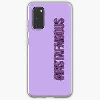 #instafamous purple hashtag design glitter pattern Samsung Galaxy phone case in lavender. Great social media gifts for #instagram lovers and influencer. Funny, cool and cute, trendy and girly internet style accessories.